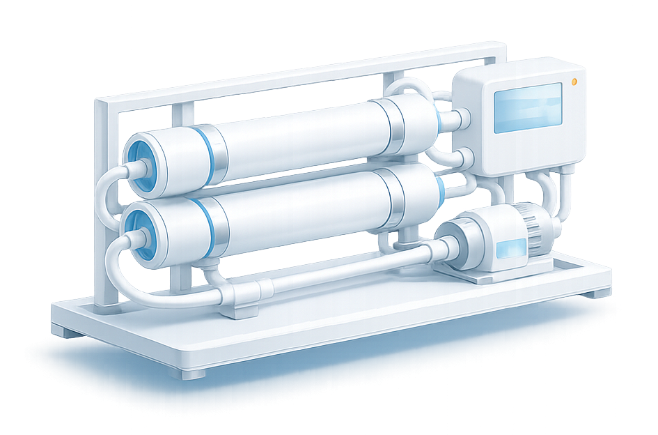 Illustration of a reverse osmosis system